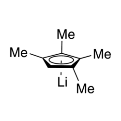Lithium tetramethylcyclopentadienide - CAS:82061-21-0 - Tetramethyl-2,4-cyclopentadienyllithium, 2,3,4,5-Tetramethyl-2,4-cyclopentadienyllithium, (1,2,4,5-Tetramethylcyclopenta-1,3-diene), Tetramethylcyclopentadienyl lithium, LiMe4Cp